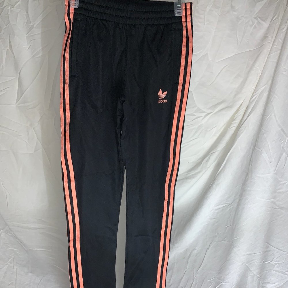 Pink and Black Adidas Sweat Pants